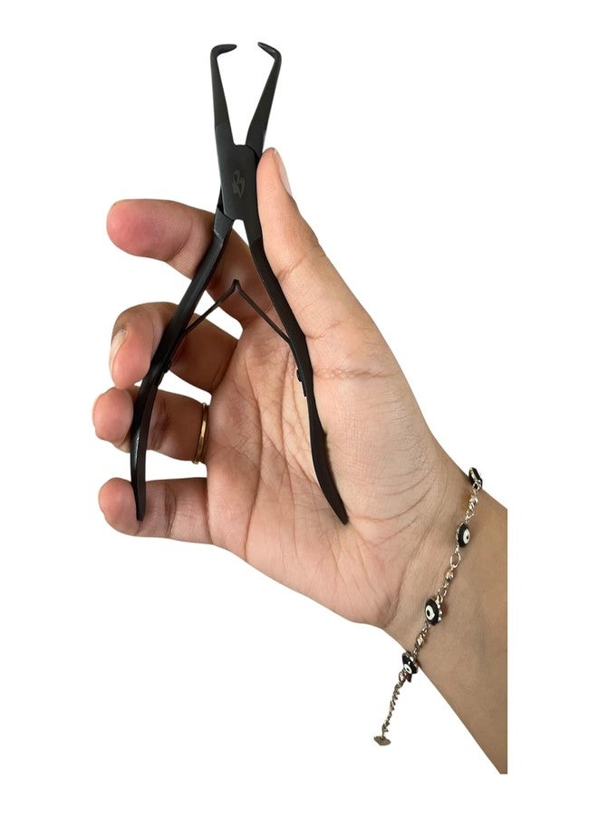 MIRACLE 5.5” Hair Extension Bead Remover Pliers – Non-Slip Double Spring Handle – Stainless Steel Microlink Beads Opener Plier – Fits All Hair Beads – Salon & DIY Use, Black - Image 3